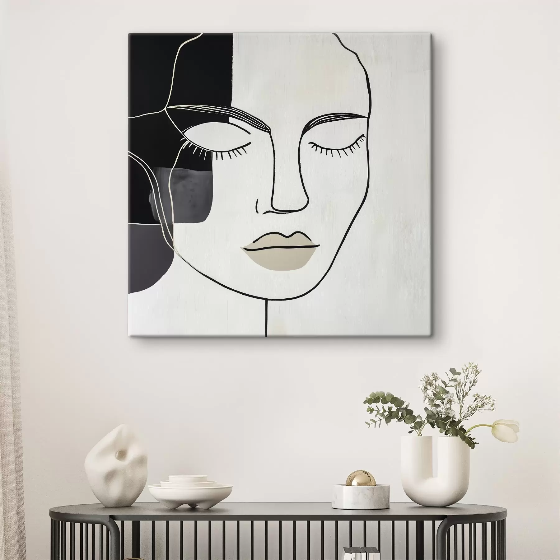 carta da parati Ritratto astratto minimalista nr. s45987