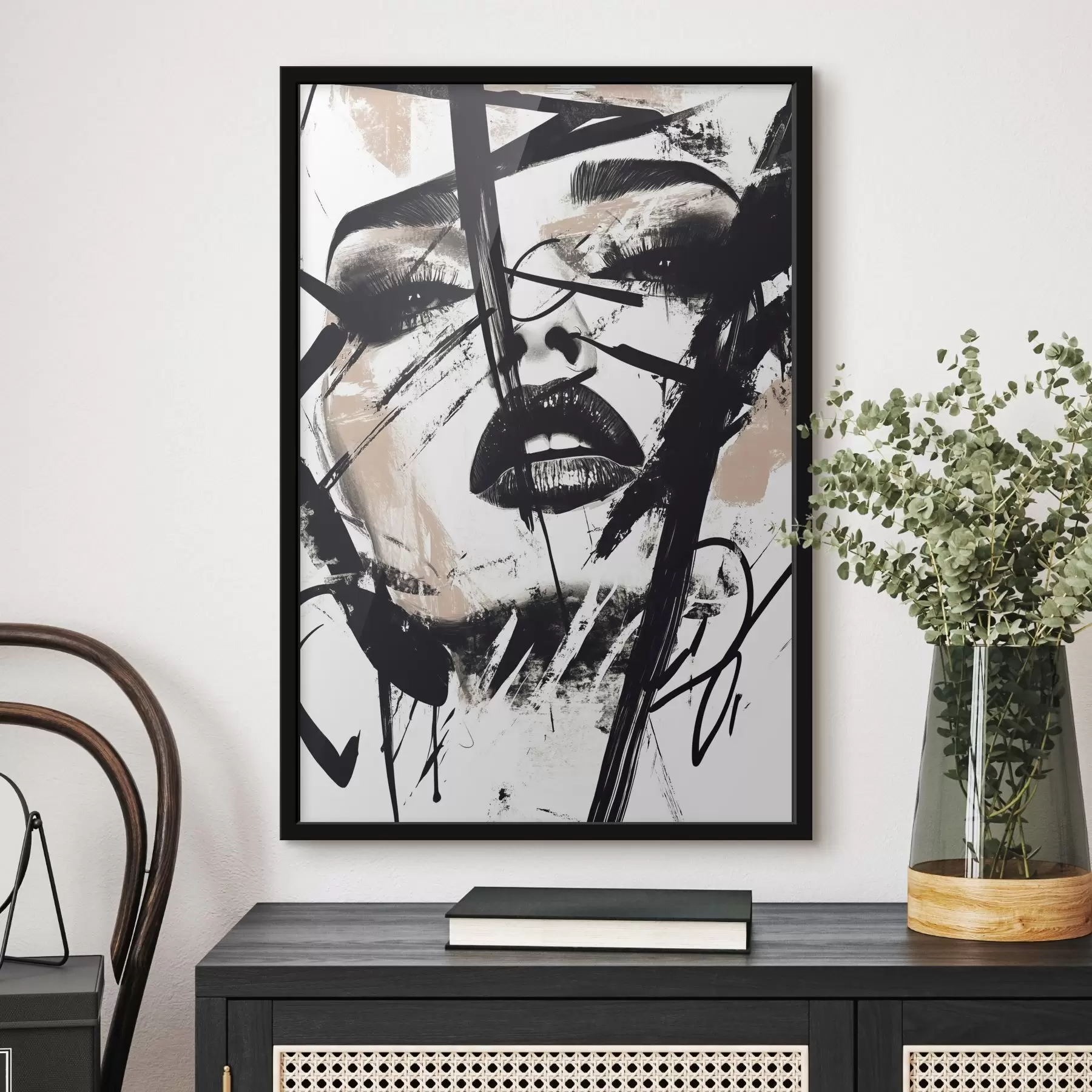 carta da parati Ritratto astratto in stile graffiti di una donna nr. f45777