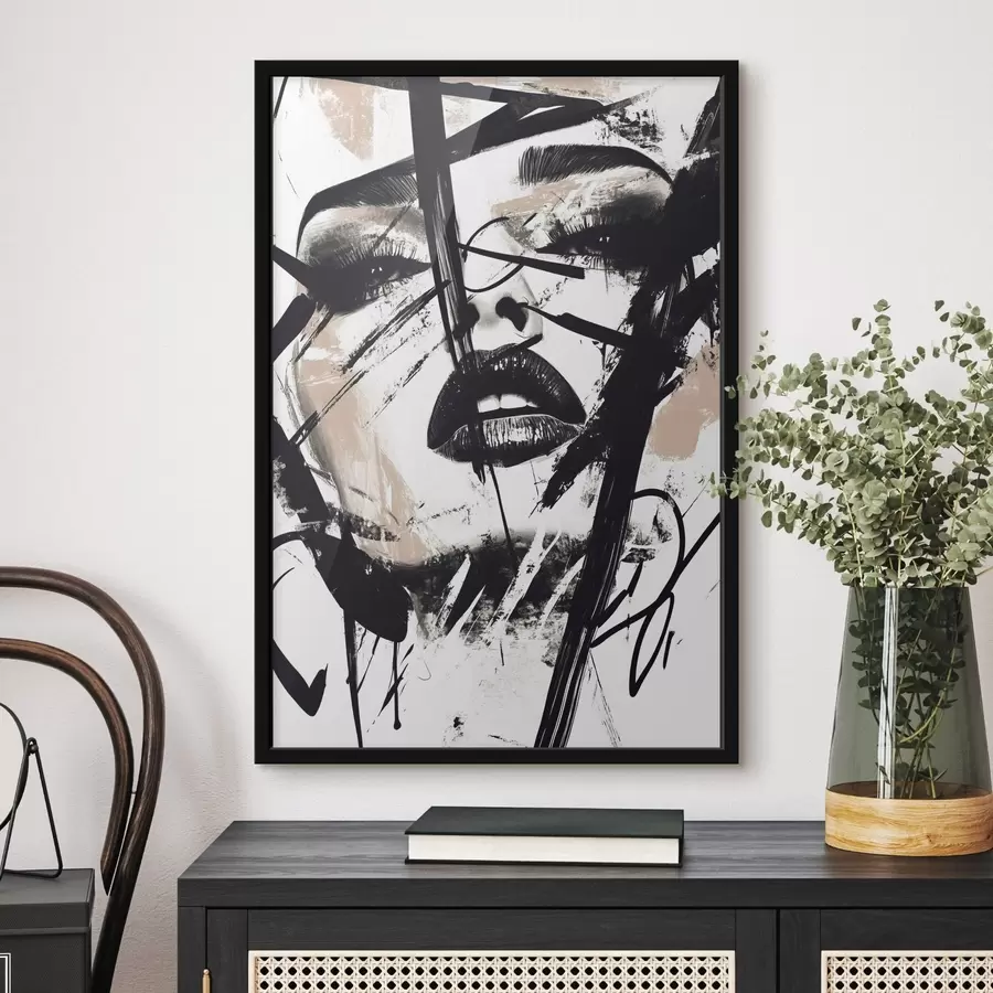 carta da parati Ritratto astratto in stile graffiti di una donna nr. f45777