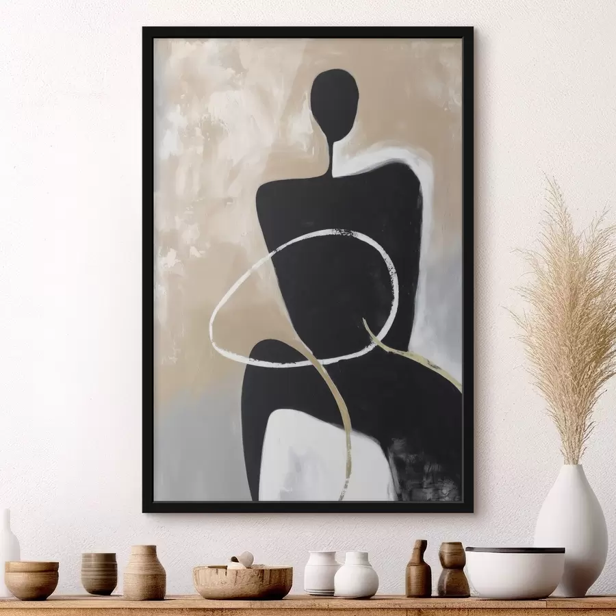 carta da parati Silhouette astratta con forme minimaliste nr. f45984