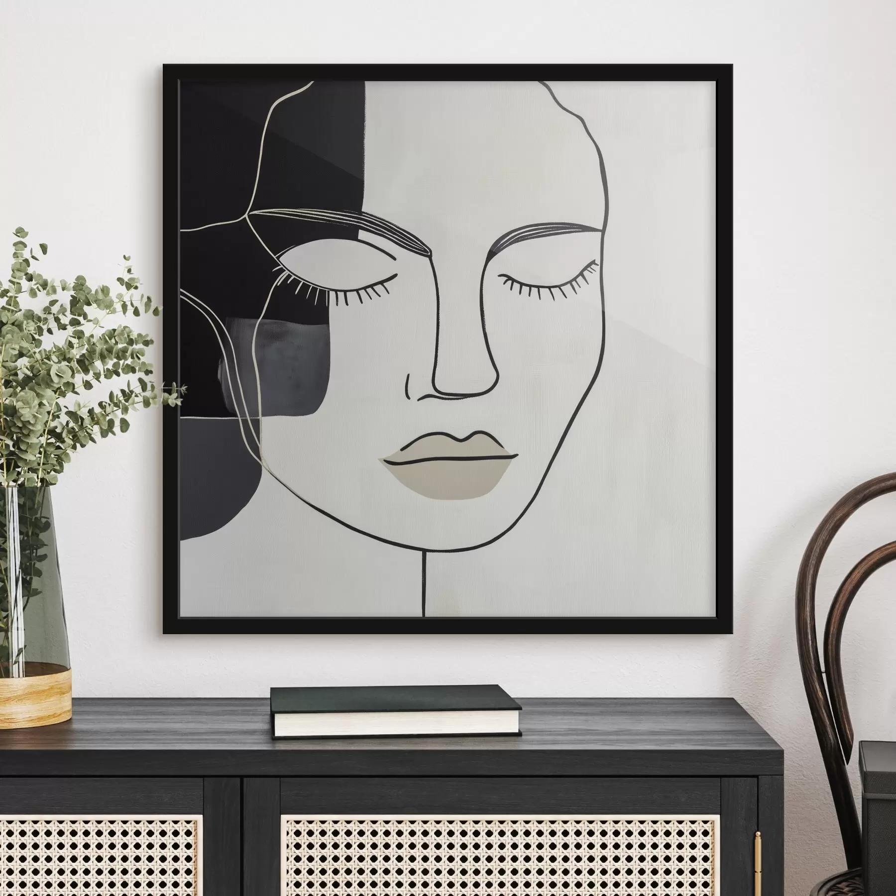 carta da parati Ritratto astratto minimalista nr. f45987