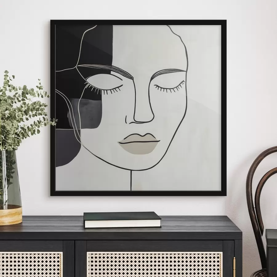 carta da parati Ritratto astratto minimalista nr. f45987