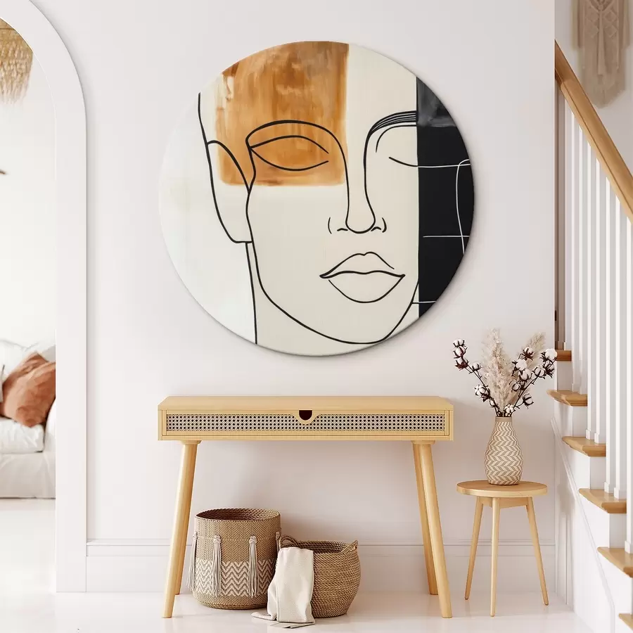 carta da parati Ritratto astratto minimalista nr. r45986