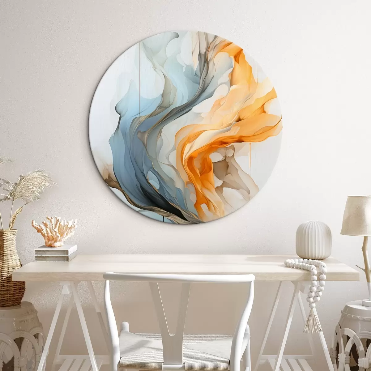 Quadri rotondi Astrazione liquida r46000