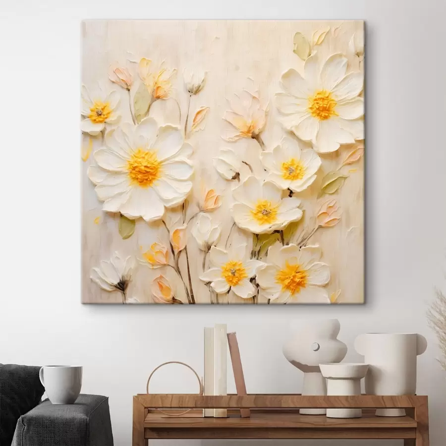 carta da parati Fiori dai toni pastello in stile pittura a olio nr. s45742