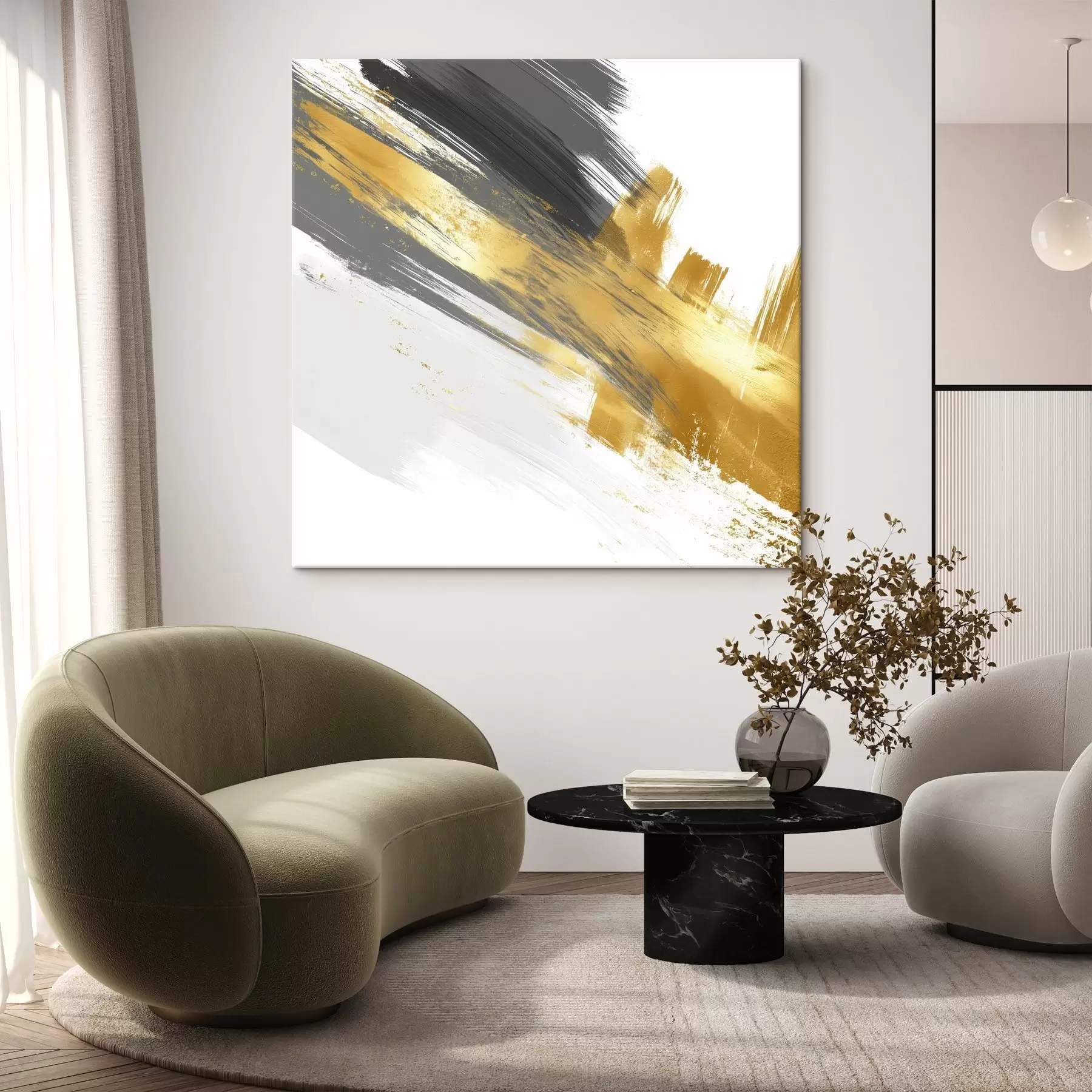 carta da parati Arte moderna con elementi di pennellate veloci nr. s45865