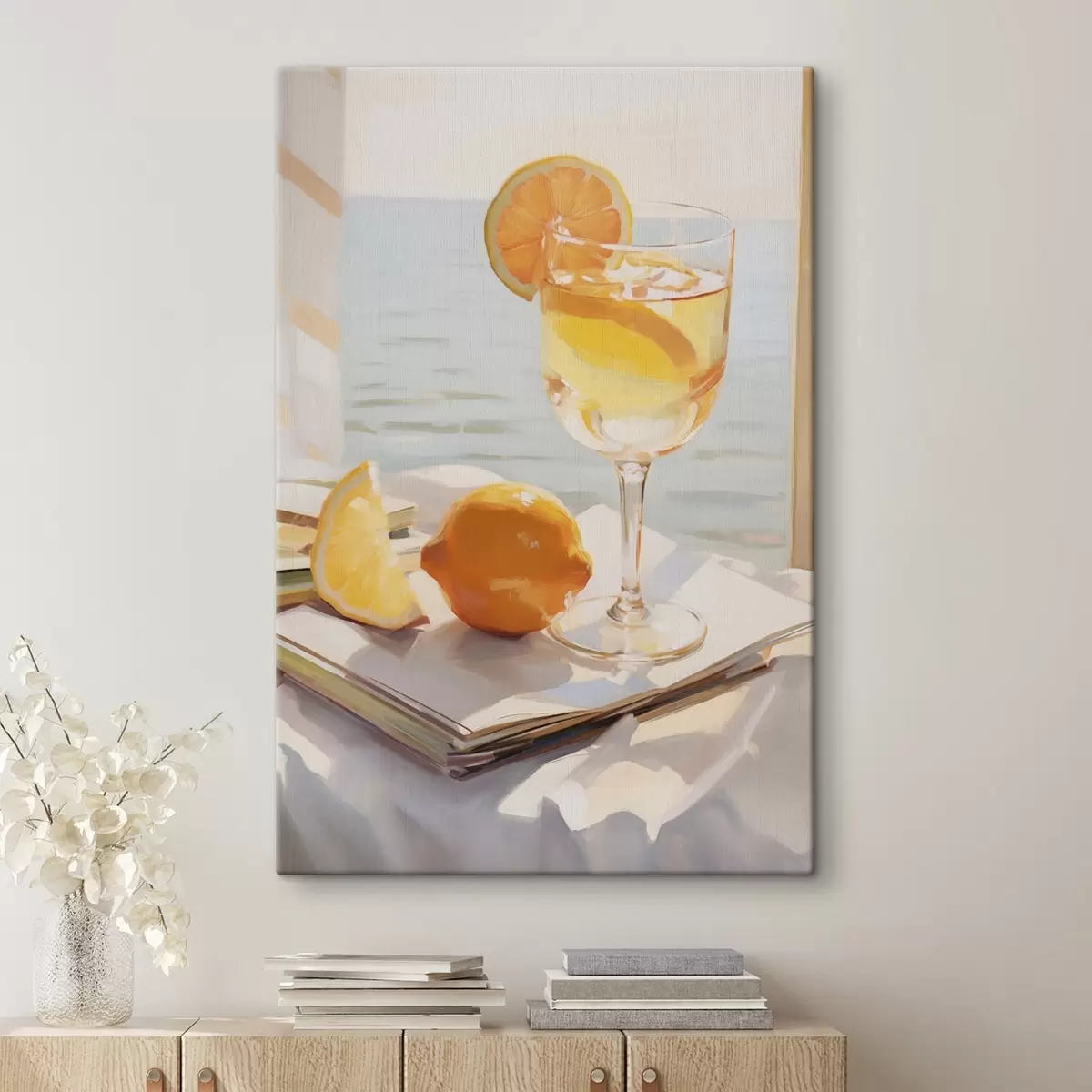 carta da parati Un cocktail in un bicchiere vicino alla finestra nr. s46064