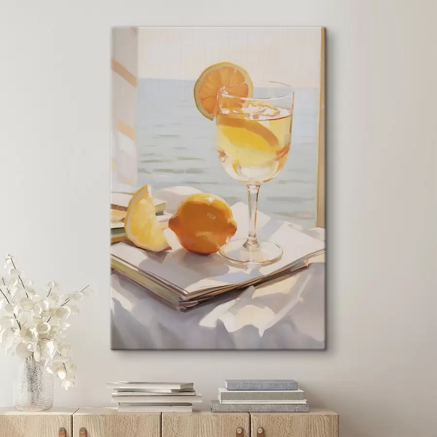 carta da parati Un cocktail in un bicchiere vicino alla finestra nr. s46064