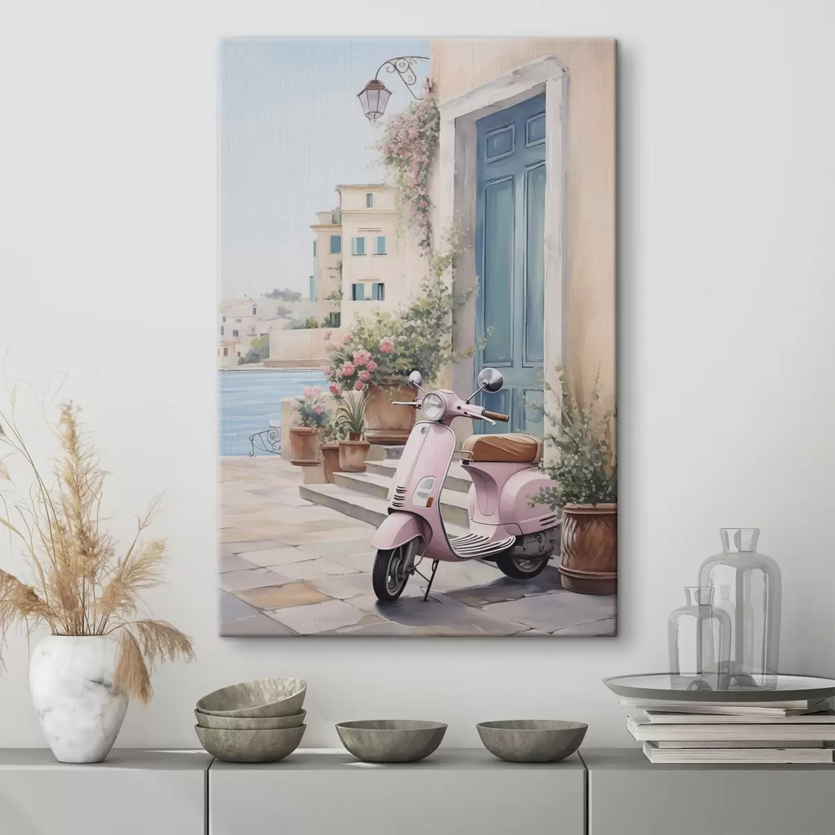 carta da parati Uno scooter sullo sfondo di una casa nr. s46065