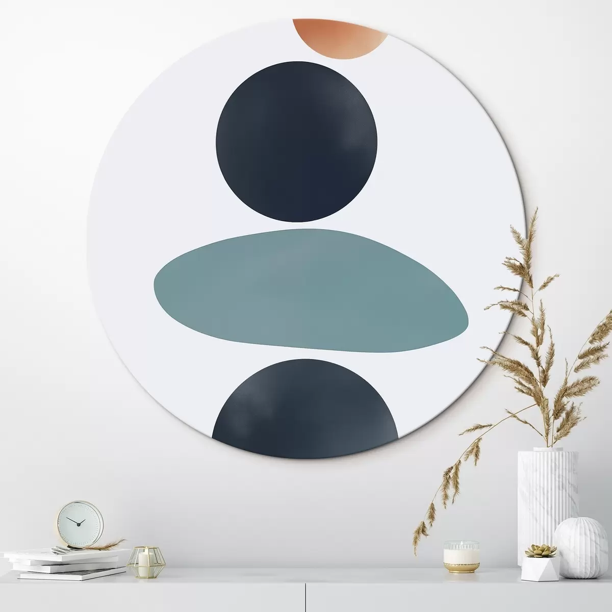 Quadri rotondi Macchie astratte arrotondate r46061