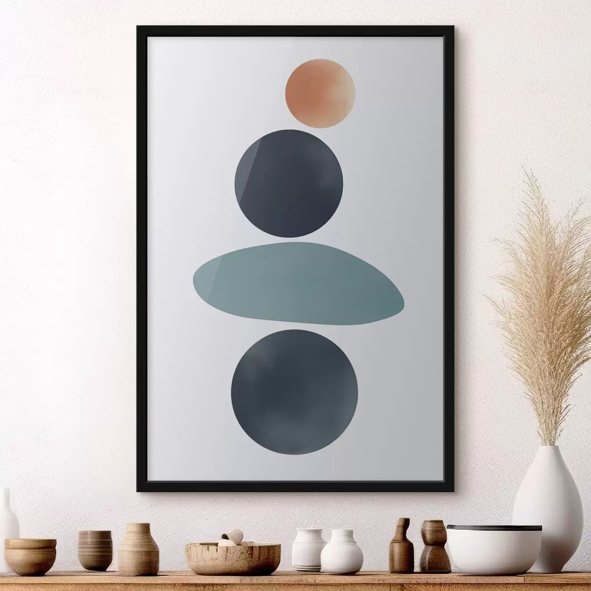 Poster Macchie astratte arrotondate f46061