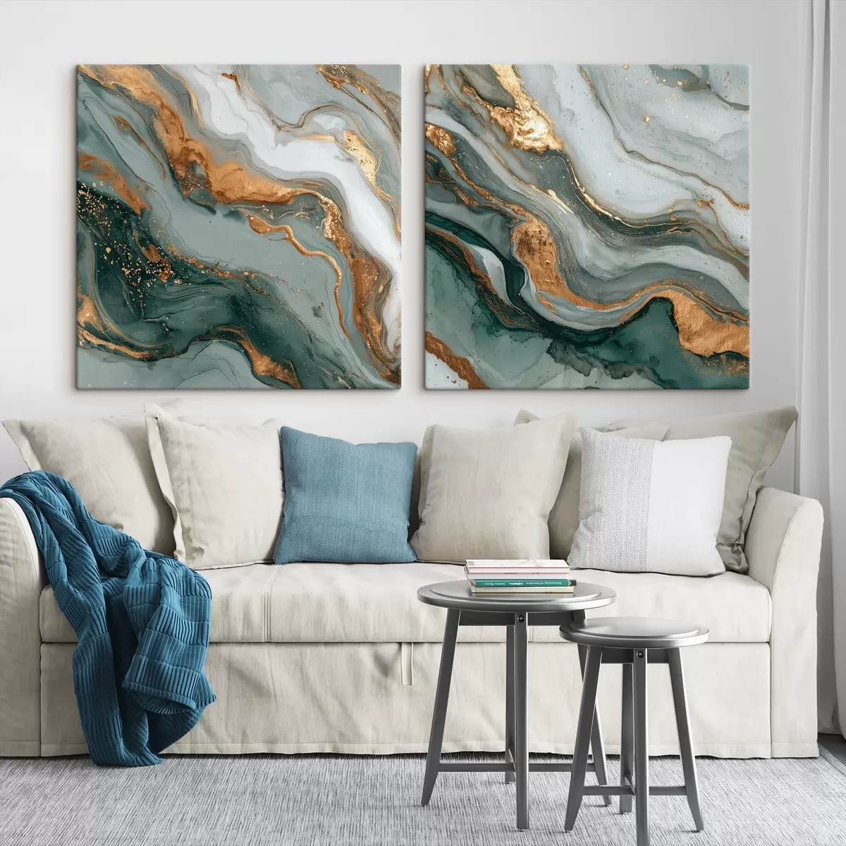 carta da parati Texture marmorea nei toni del grigio-turchese nr. m00744