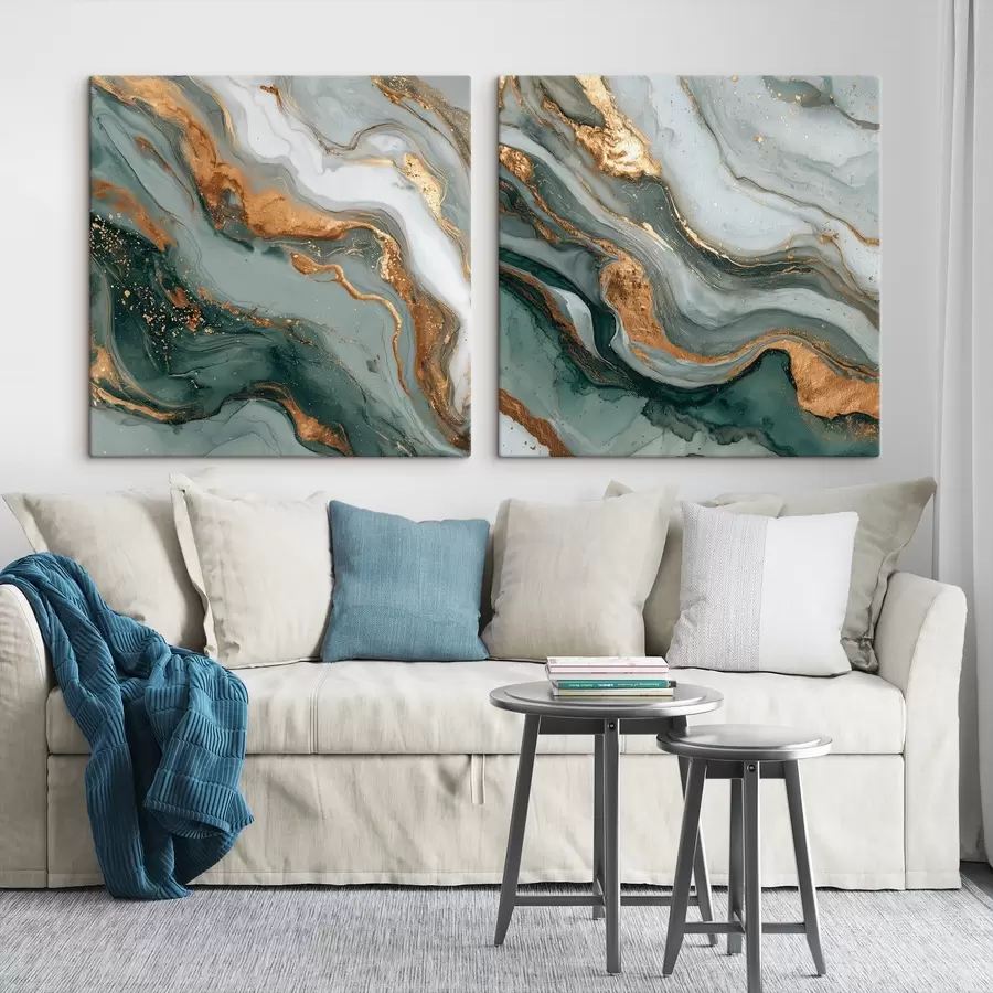 carta da parati Texture marmorea nei toni del grigio-turchese nr. m00744