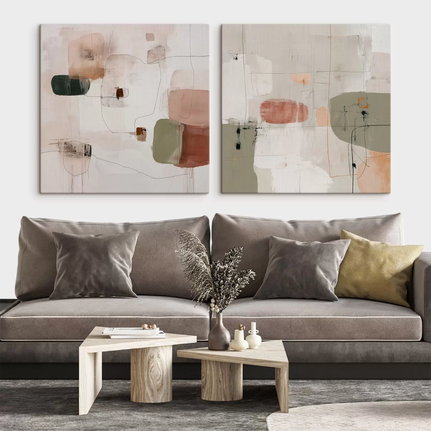 carta da parati Composizione pastello in toni neutri nr. m00745