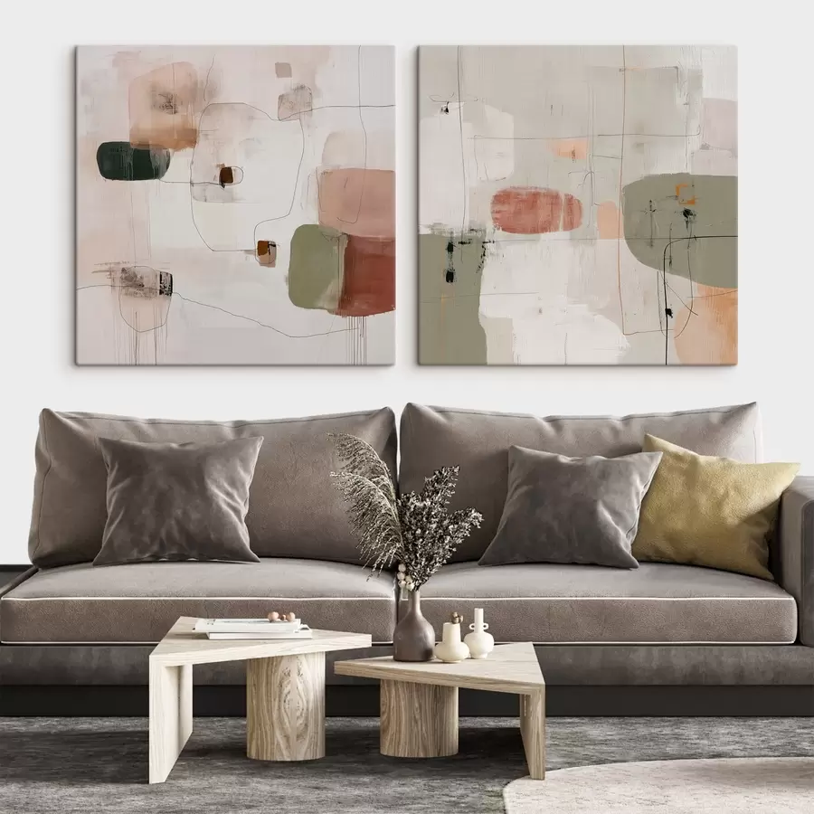 carta da parati Composizione pastello in toni neutri nr. m00745