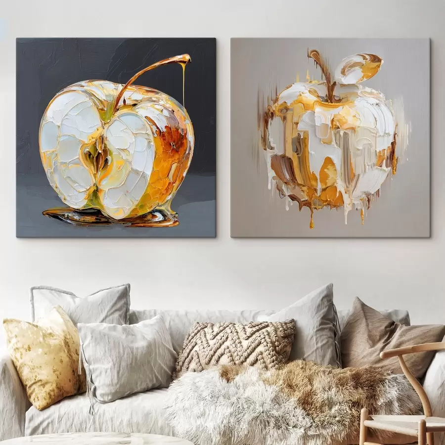 carta da parati Astrazione con mela in chiave moderna nr. m00746