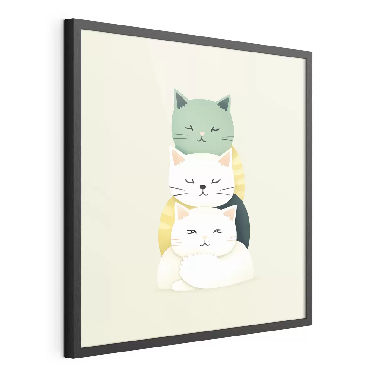 Poster Composizione di tre gatti in stile animazione f45734