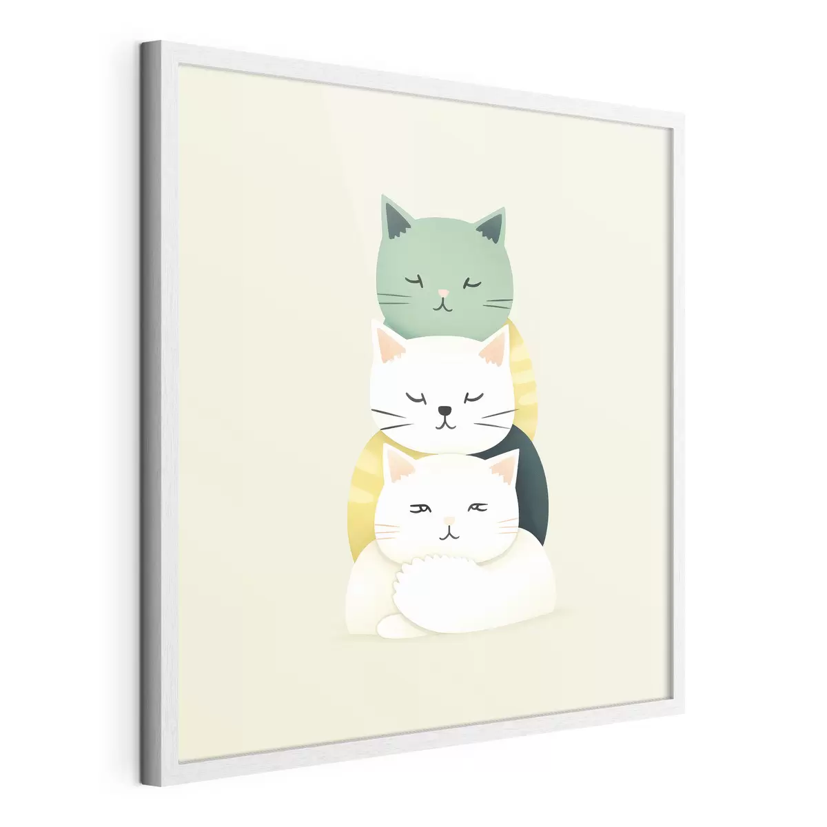 Poster Composizione di tre gatti in stile animazione f45734