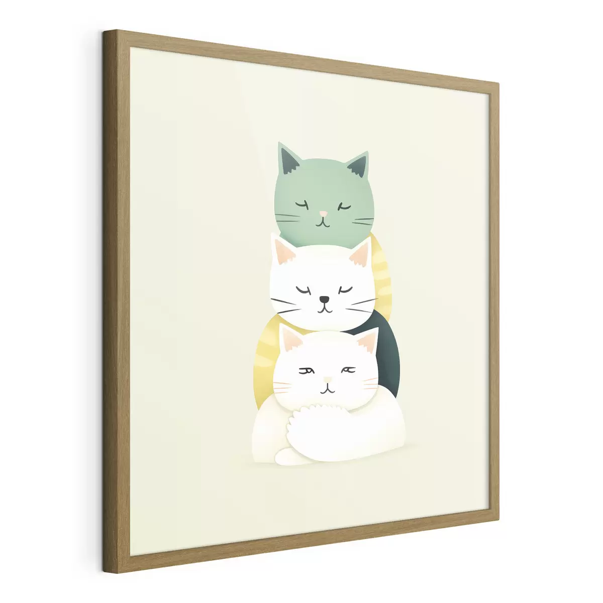 Poster Composizione di tre gatti in stile animazione f45734