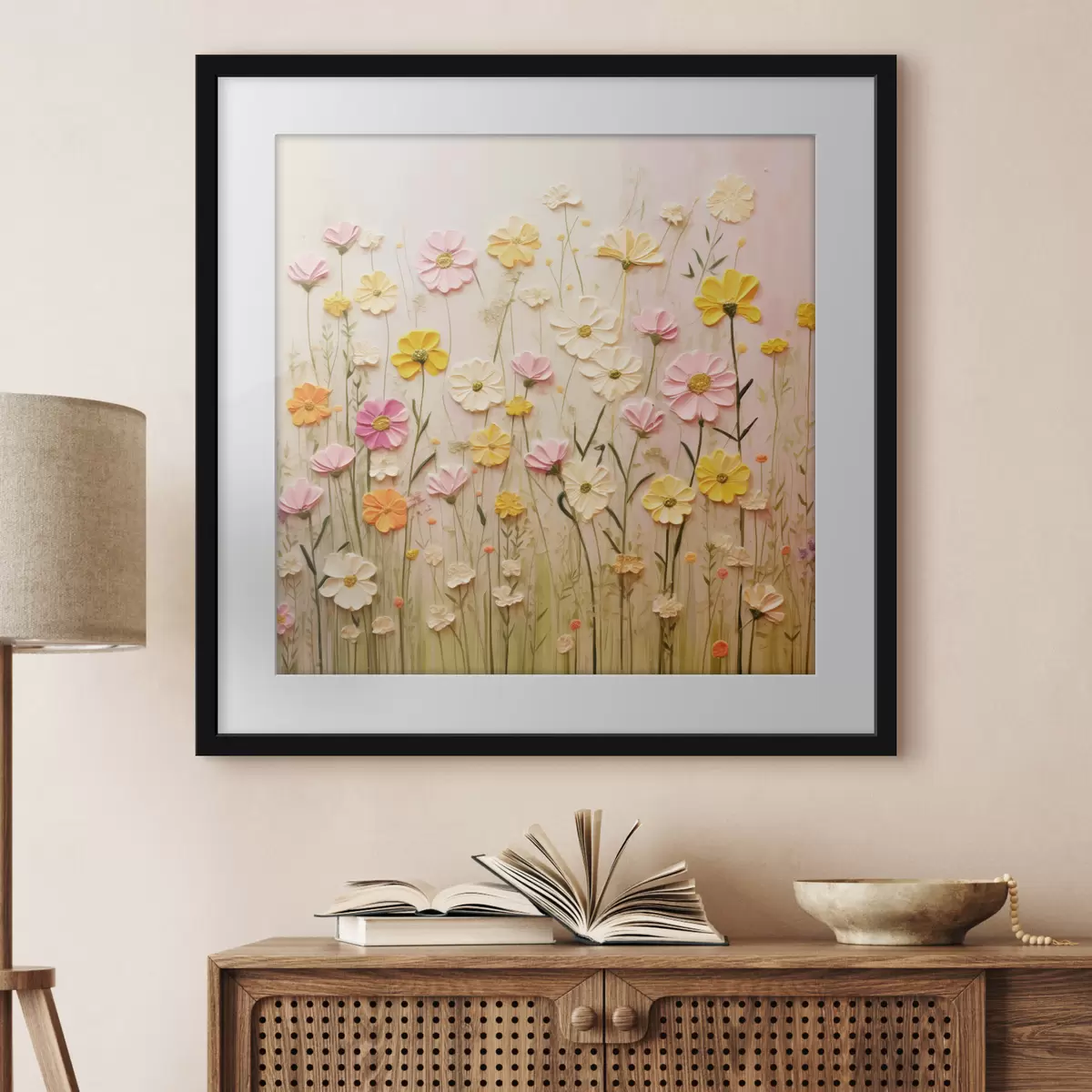 Poster Campo di fiori in stile pittura ad olio f45739