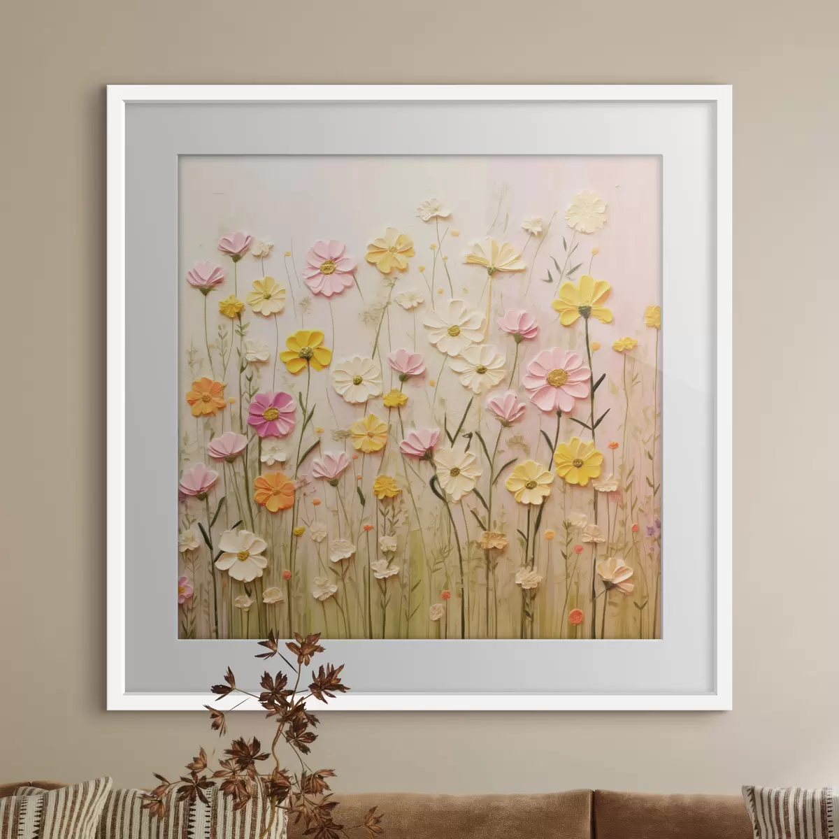 Poster Campo di fiori in stile pittura ad olio f45739