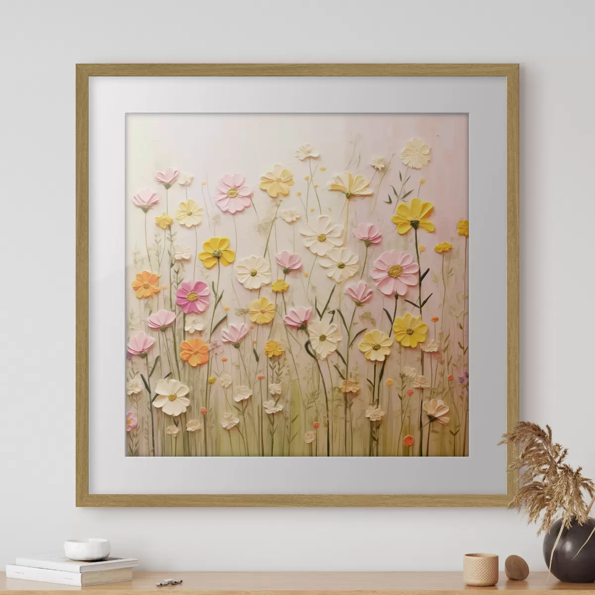 Poster Campo di fiori in stile pittura ad olio f45739