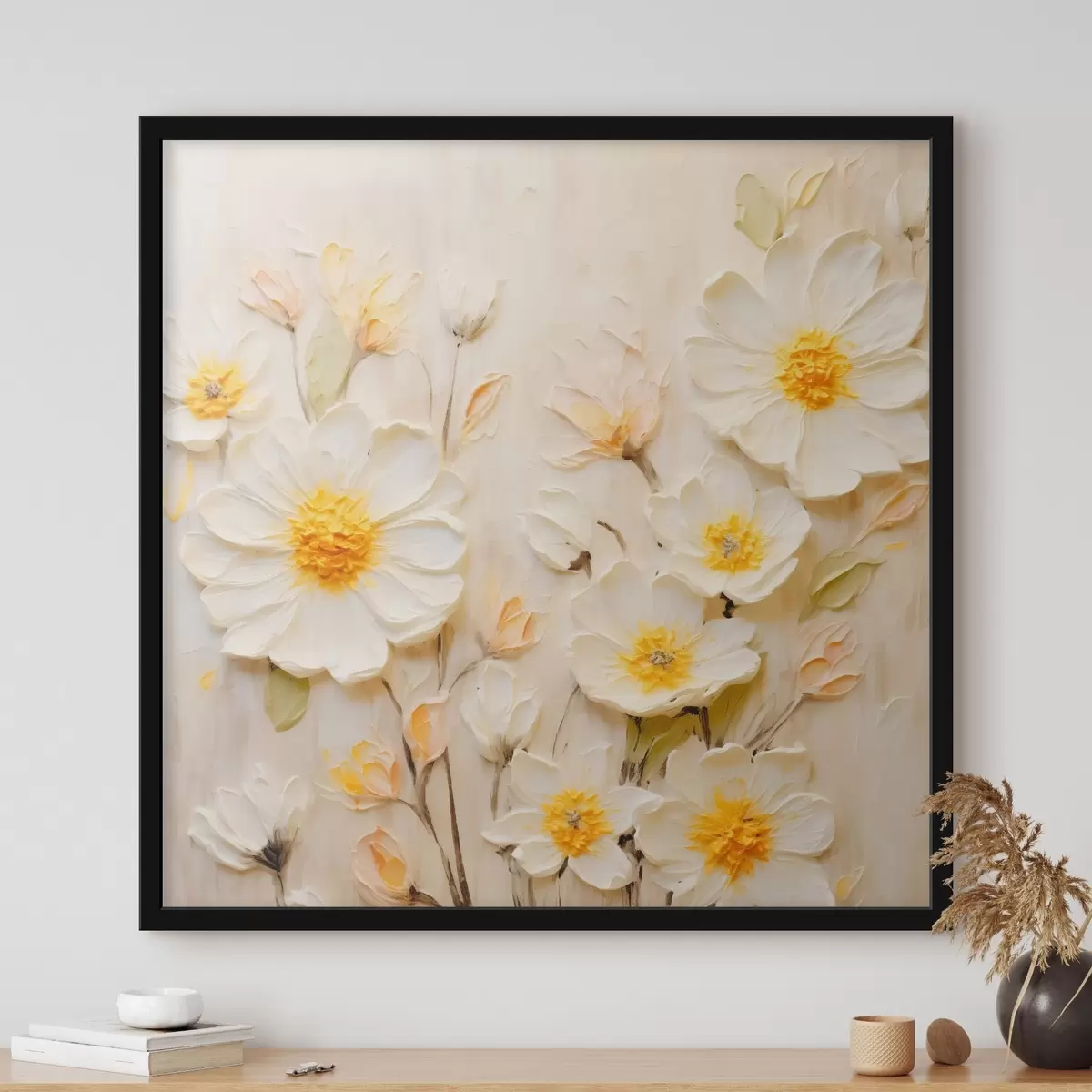 Poster Fiori dai toni pastello in stile pittura a olio f45742