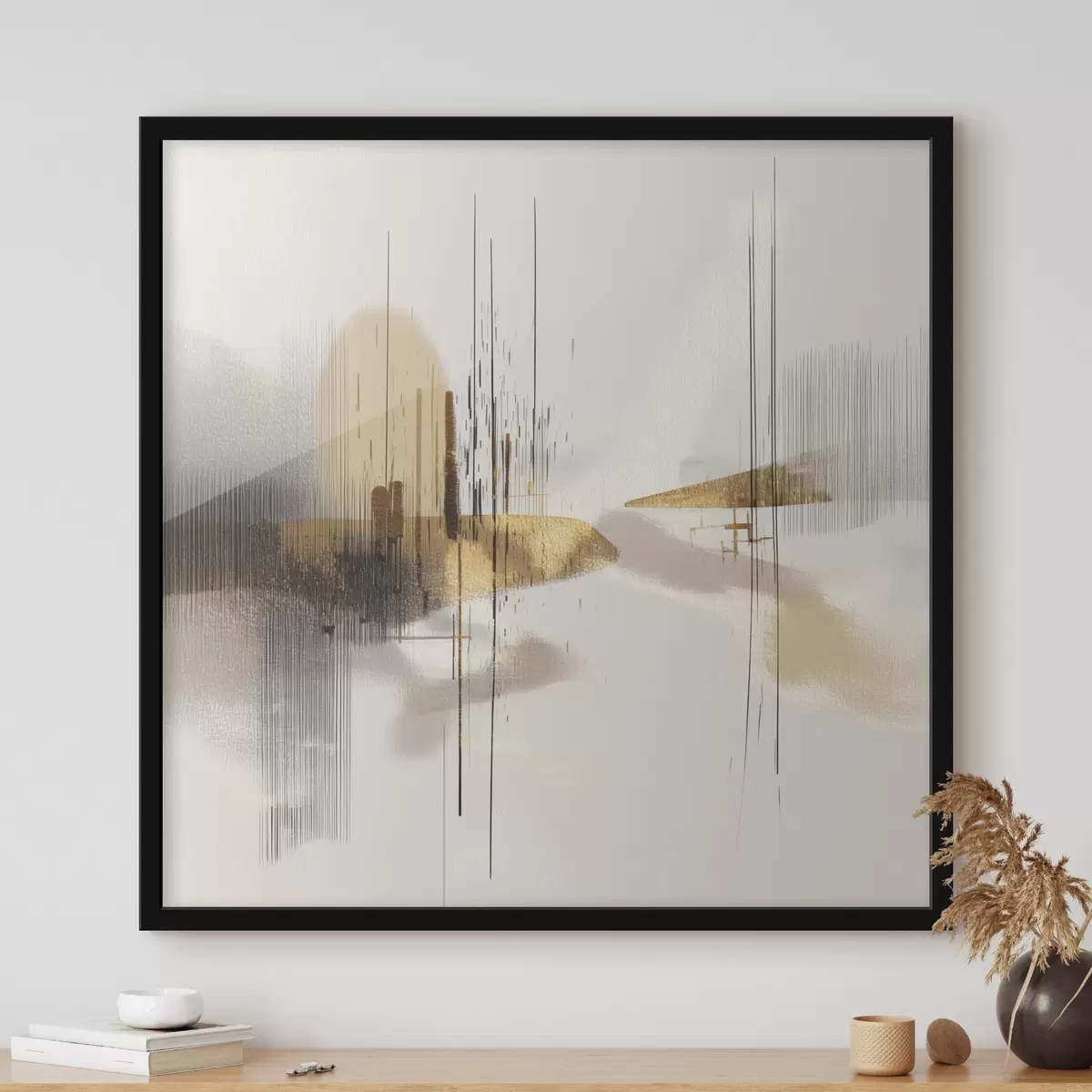 Poster Riva tranquilla in stile grafico minimalista f45849