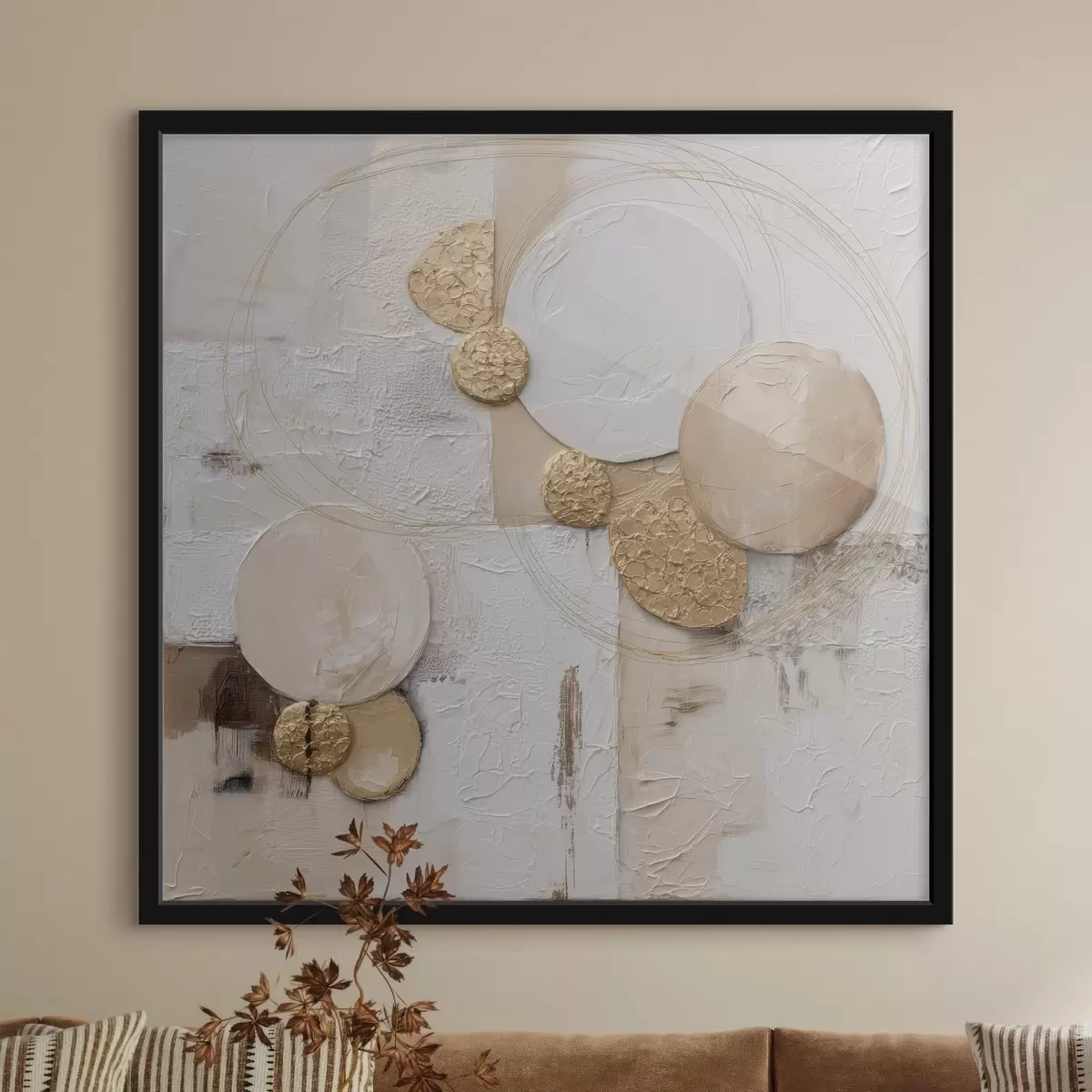 Poster Astrazione nello stile pittorico volumetrico f45852