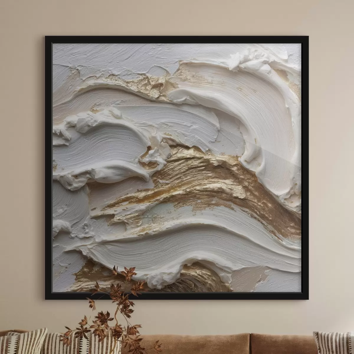 Poster Onda di forma in stile astratto volumetrico f45853