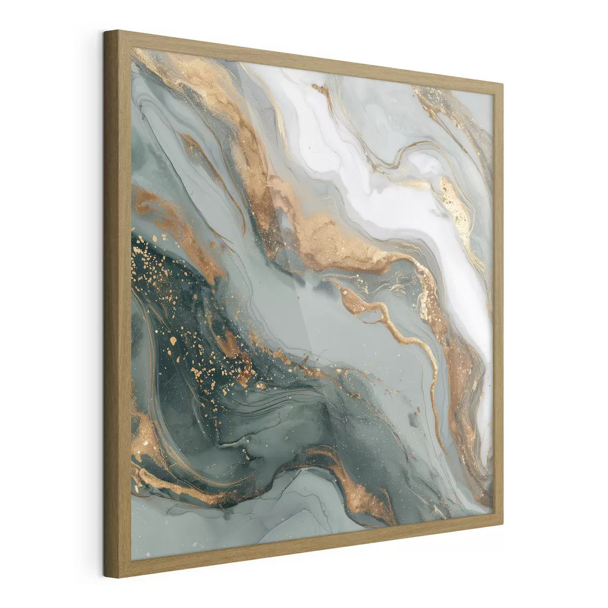 Poster Astrazione con striature verde scuro e grigio f45858