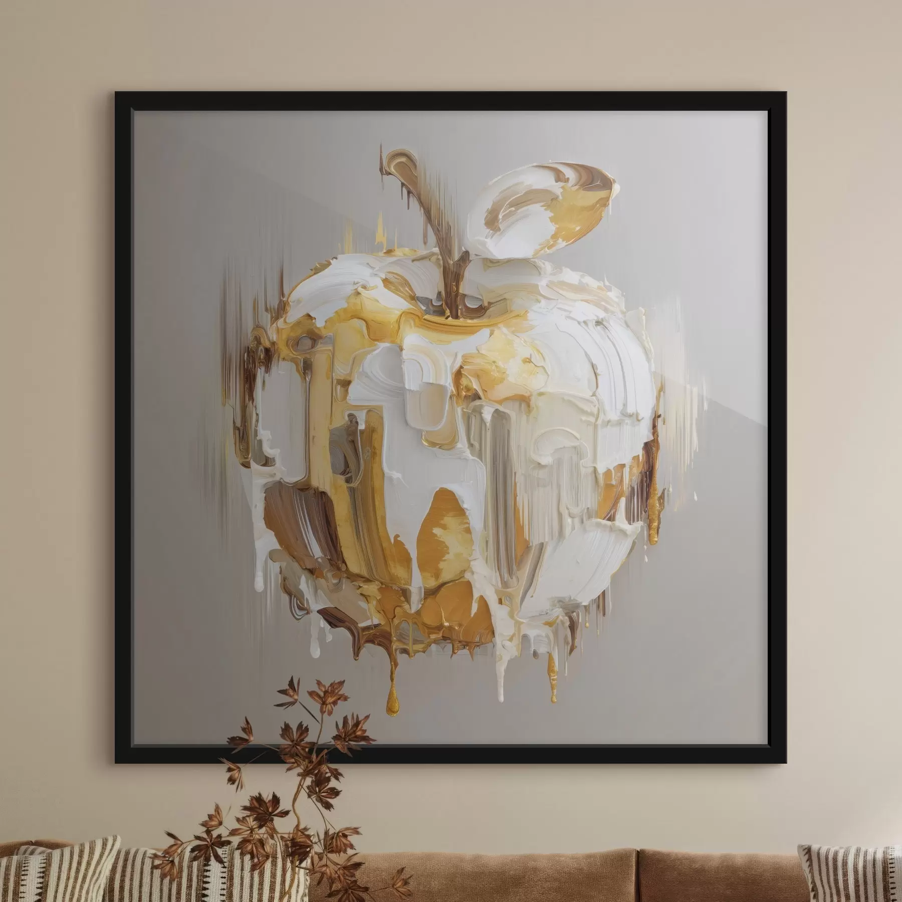 carta da parati Mela con effetto vernice sciolta nr. f45862