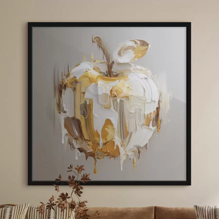 carta da parati Mela con effetto vernice sciolta nr. f45862