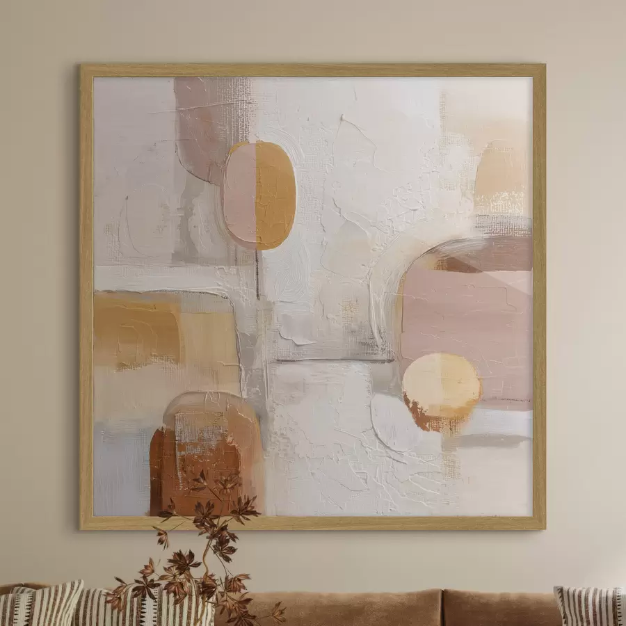 carta da parati Minimalismo astratto nei toni del beige-arancio nr. f45864