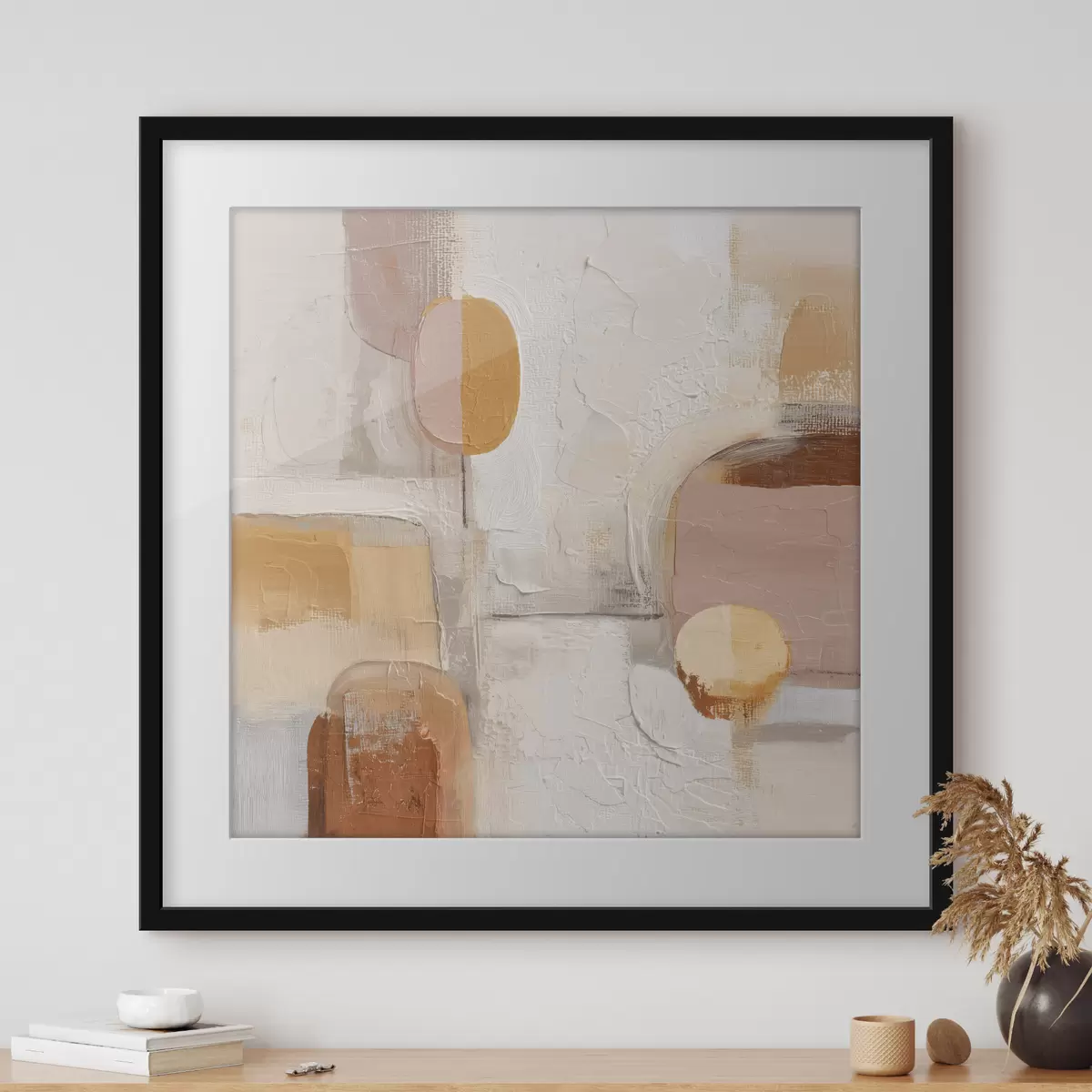 Poster Minimalismo astratto nei toni del beige-arancio f45864
