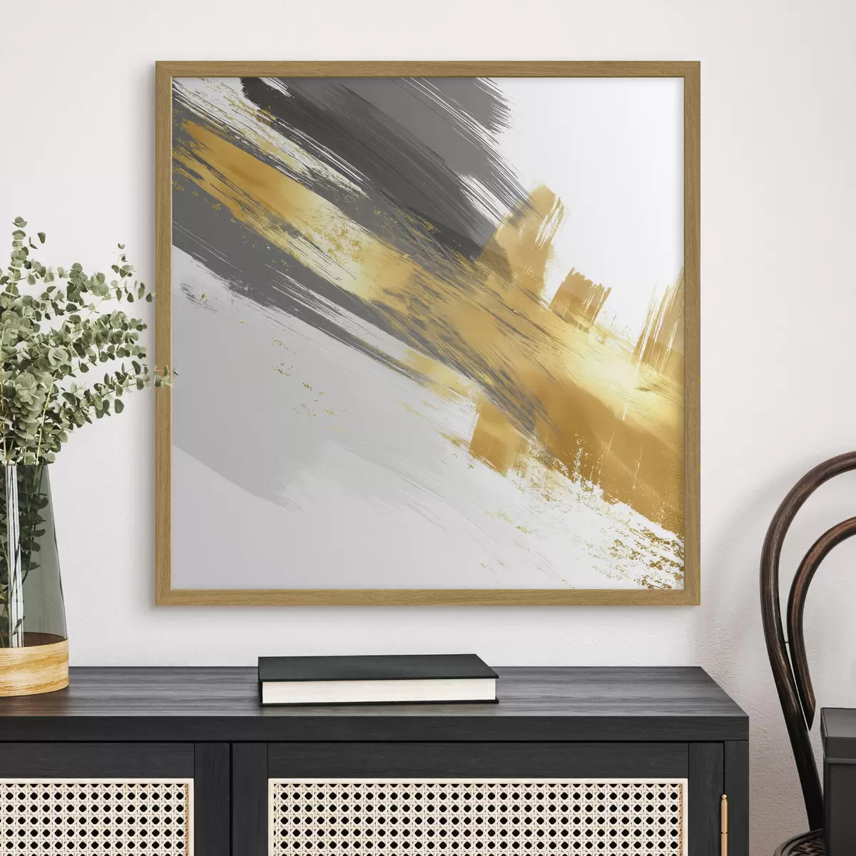 Poster Arte moderna con elementi di pennellate veloci f45865