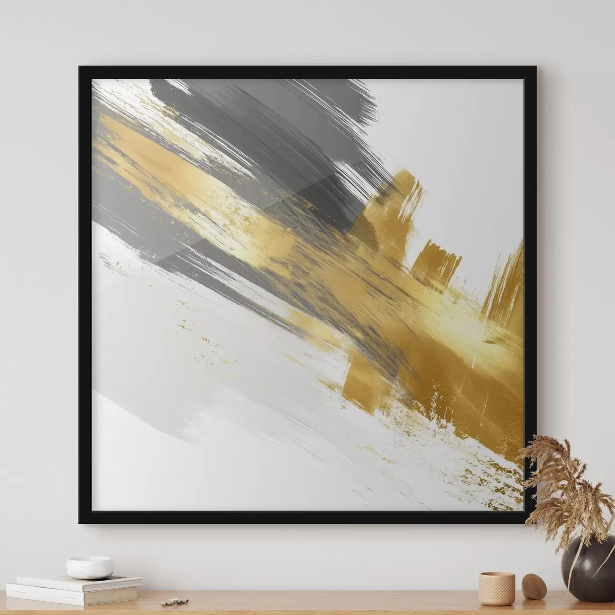 Poster Arte moderna con elementi di pennellate veloci f45865