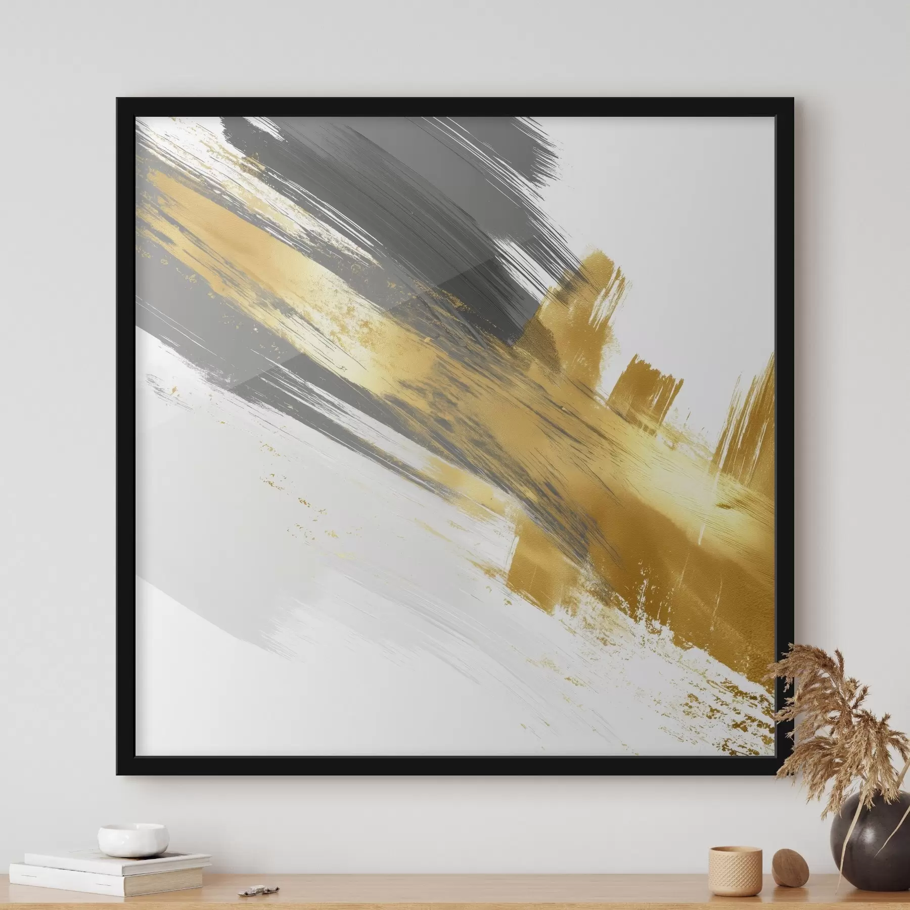 carta da parati Arte moderna con elementi di pennellate veloci nr. f45865