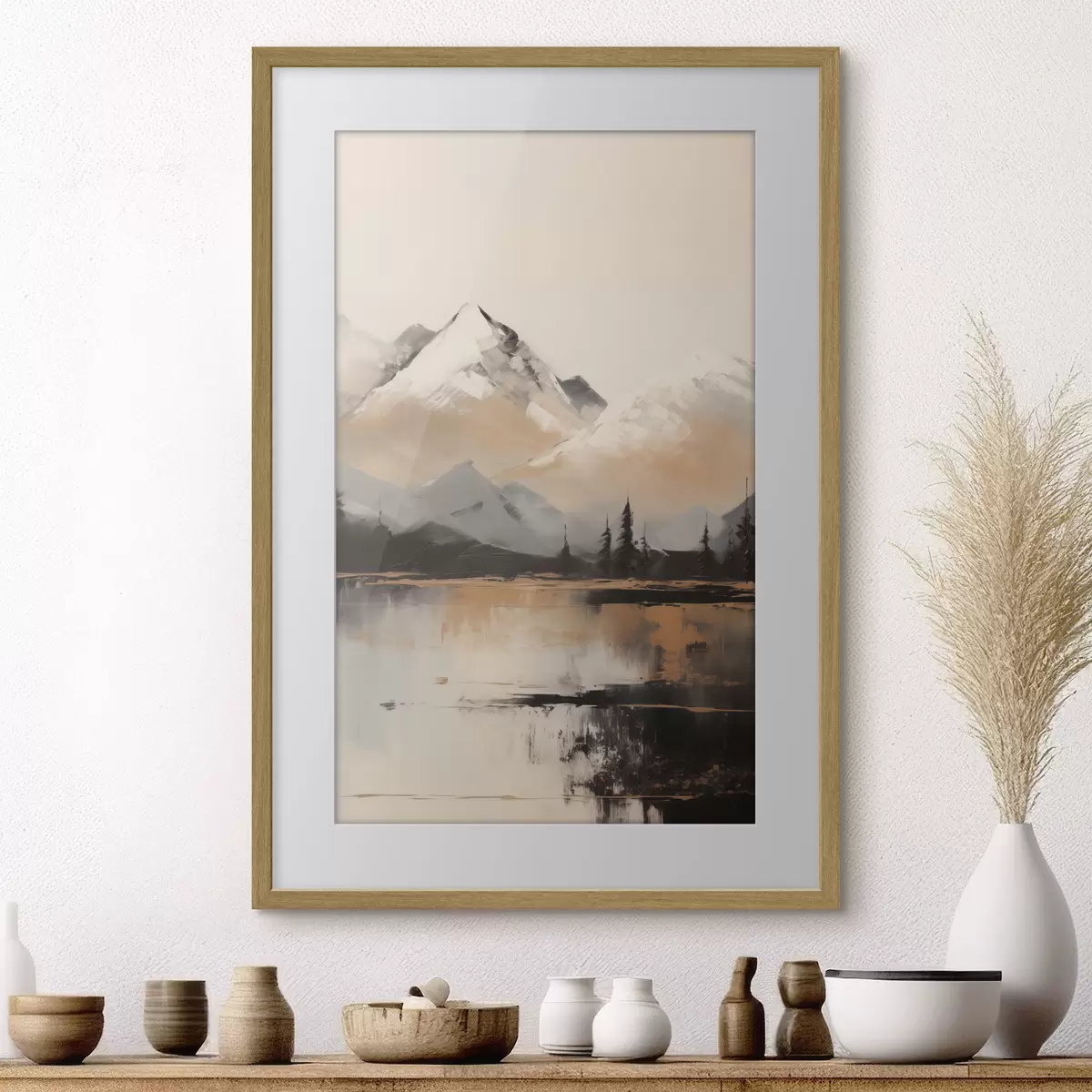 Poster Lago fra vette di neve f45951