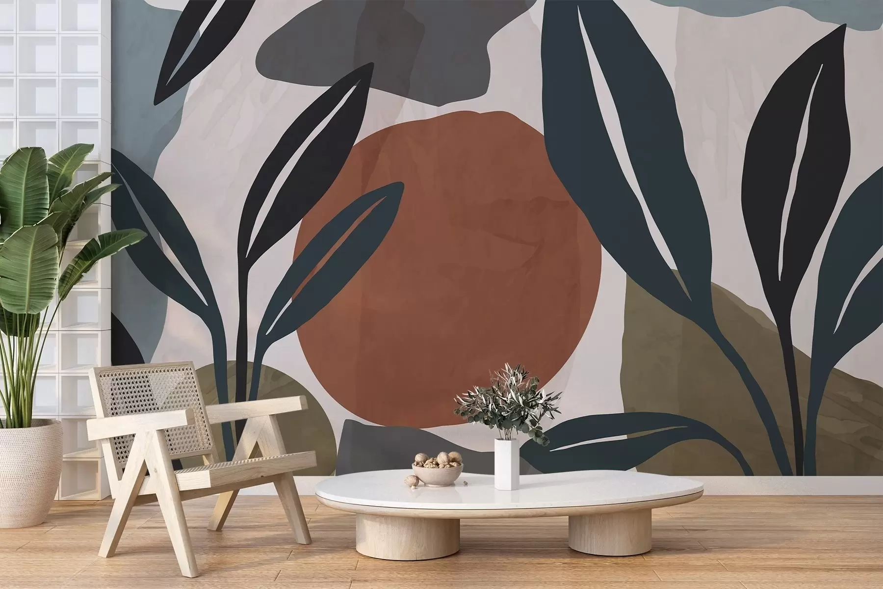 Carta da parati Moderno Abstract Botanica n. w04592