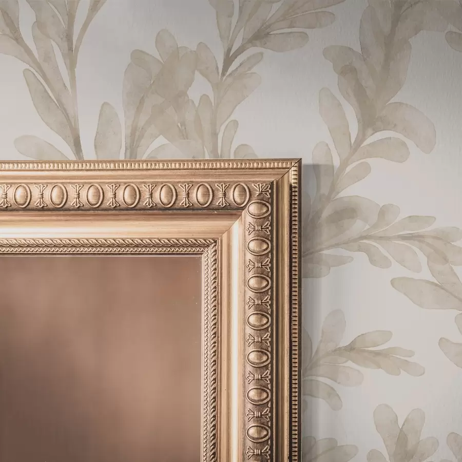 carta da parati Rami color acquerello beige, delicato motivo botanico nr. a00617