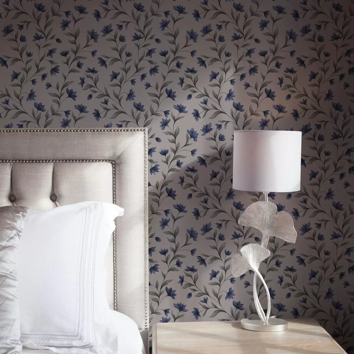 Carta da parati Campanule su sfondo rosa cipria a00622v2