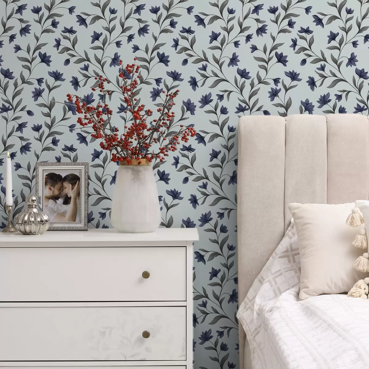 Carta da parati Campanule su sfondo azzurro a00622v3