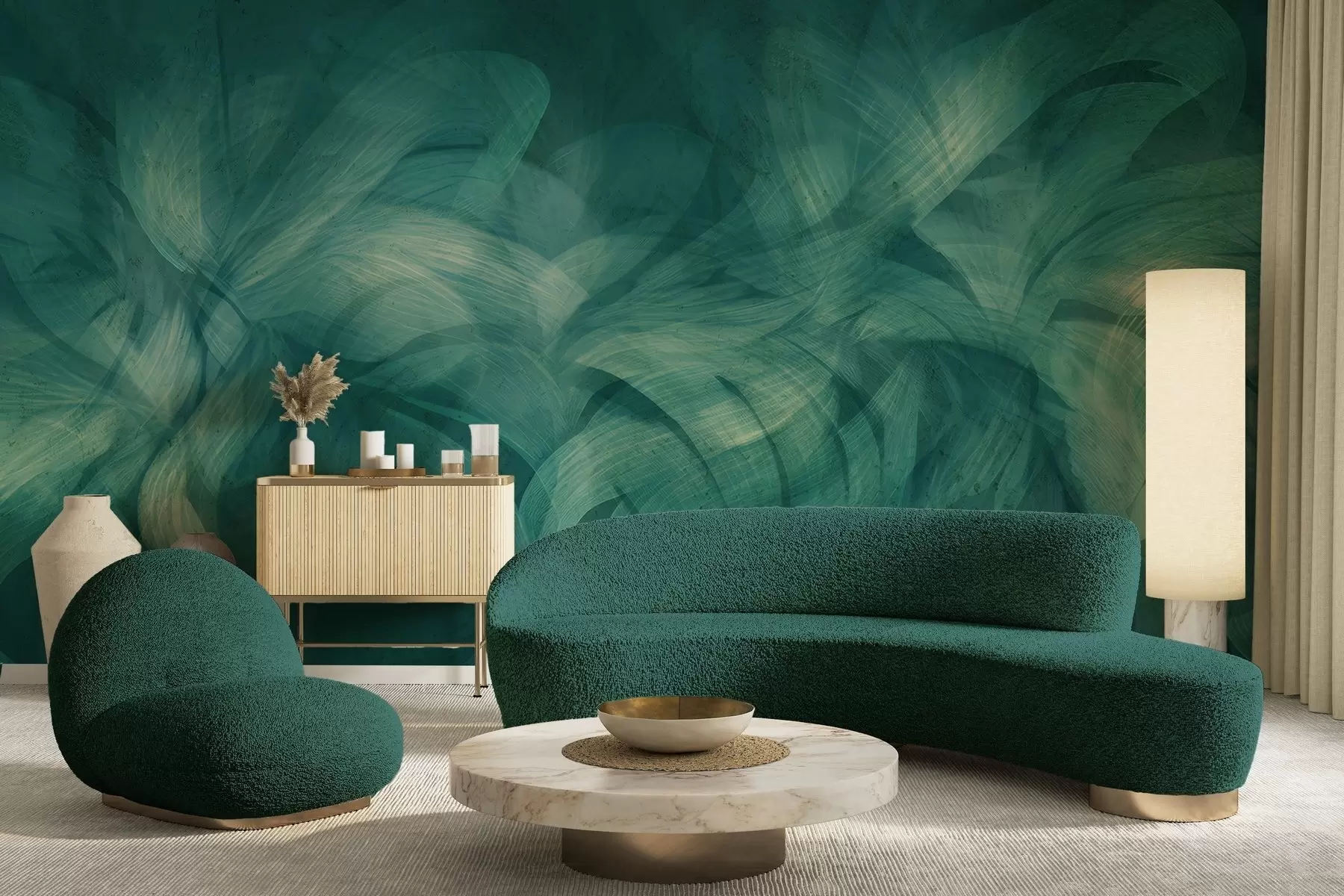 carta da parati Onde astratte su un muro di cemento nr. w04668