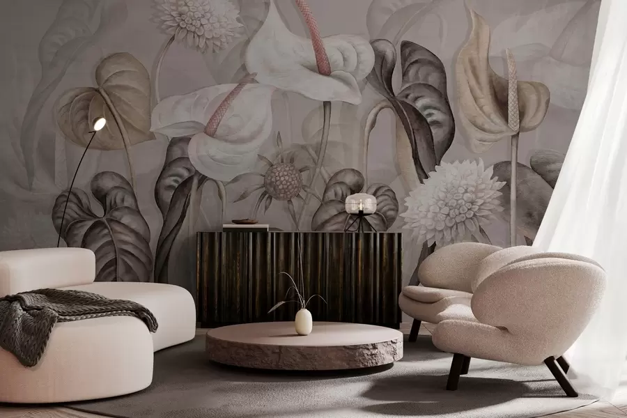 Carta da parati nature Piante sul muro 