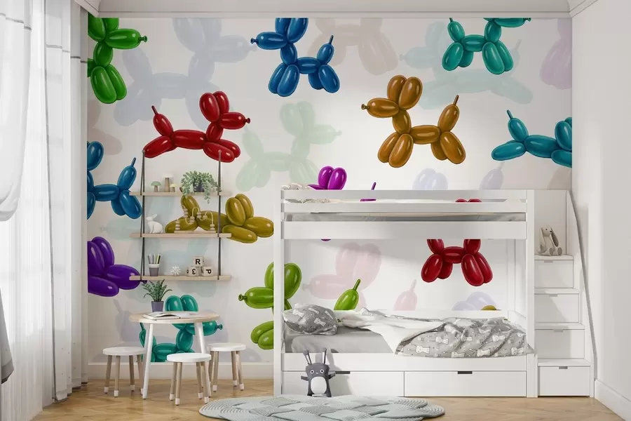 carta da parati Cani dipinti fatti di palline nr. w04676