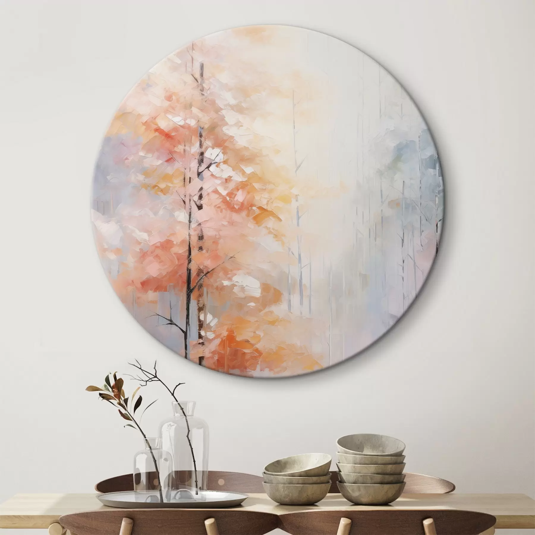 carta da parati Dipinto che imita una foresta autunnale nr. r46122