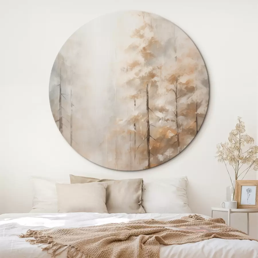 carta da parati Alberi nella foresta imitazione di un dipinto nr. r46123