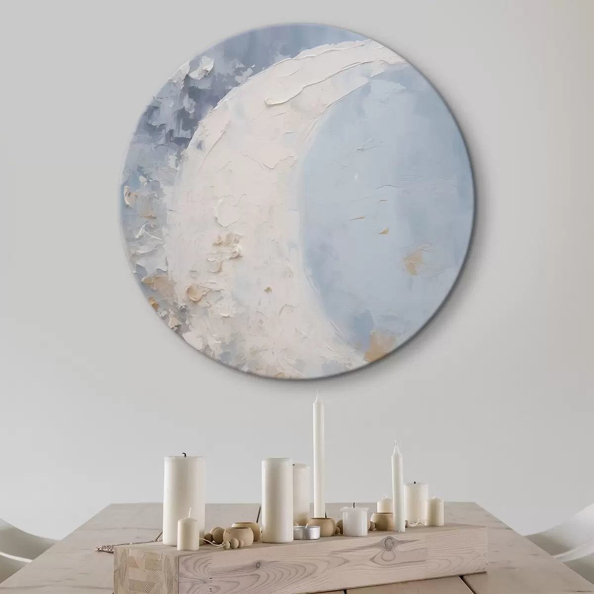 Quadri rotondi Astrazione della luna nuova r46124