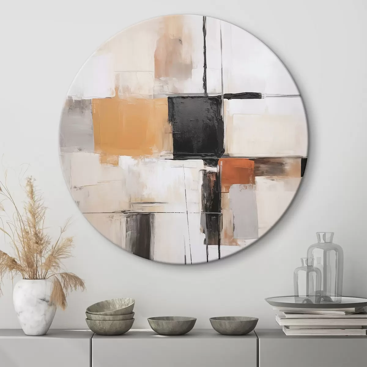 Quadri rotondi Astrazione moderna r46126